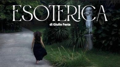 a woman walking on a path