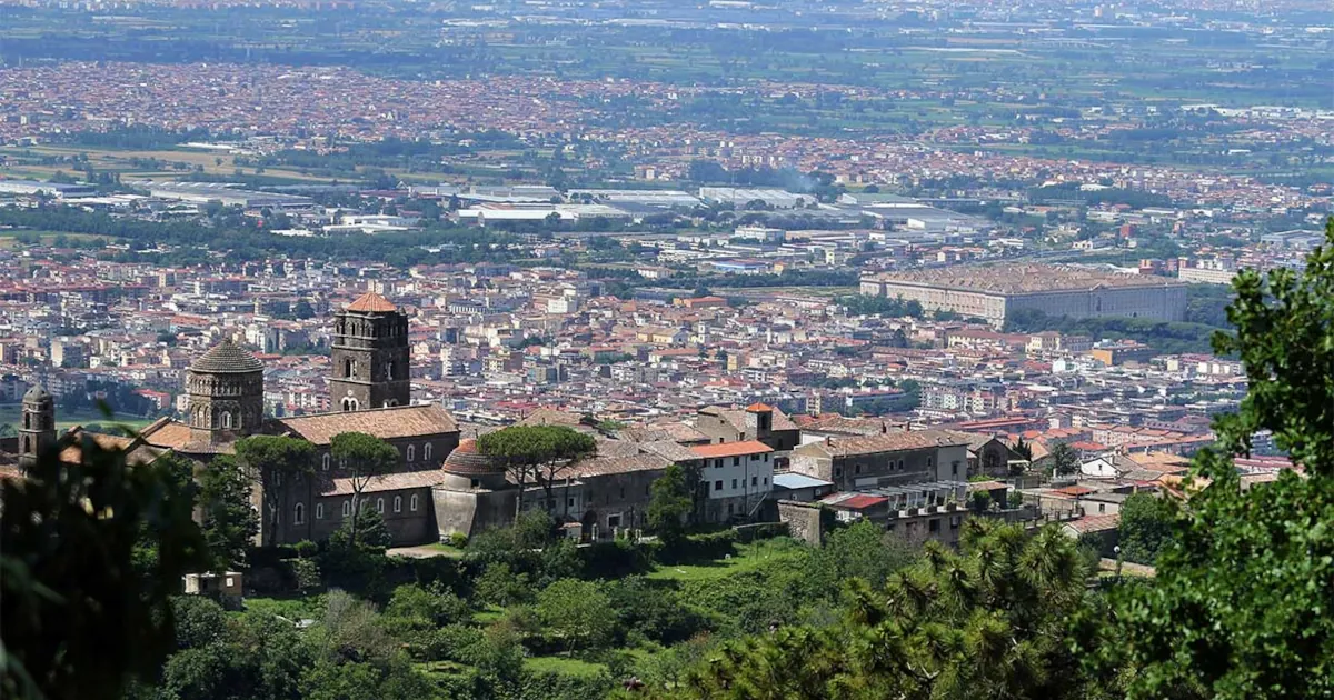veduta da Casertavecchia di Caserta