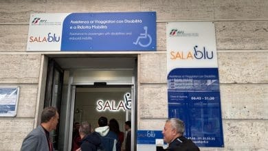 Sala Blu accoglienza disabili alla stazione di Napoli Centrale